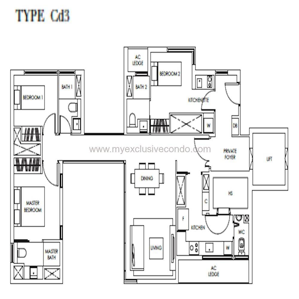 New Launch Condo - Highline Residences - Type Cd3