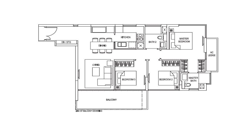 New Launch Condo - Goodwood Grand - Floorplan - 3 Bedroom