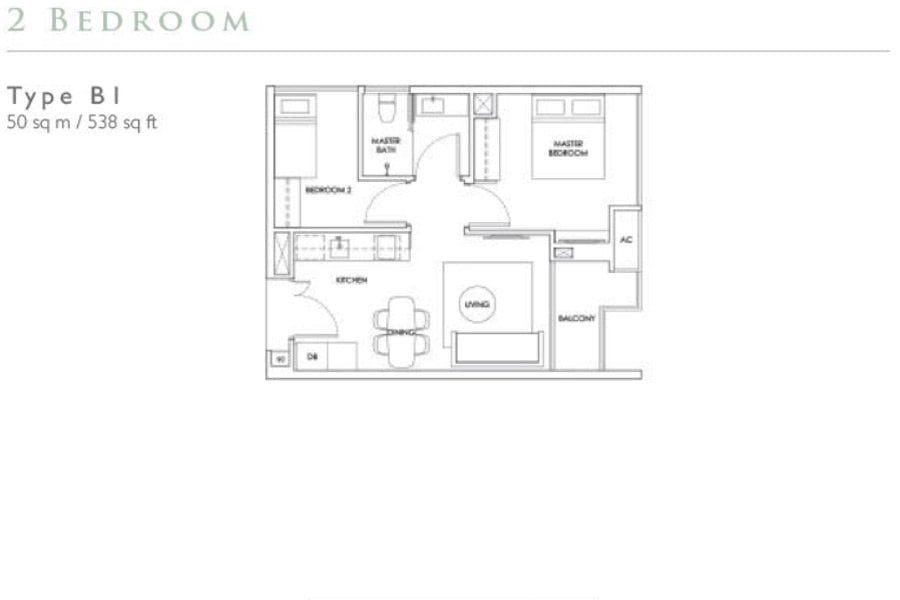 Robin Residences - 2 Bedroom (B1)