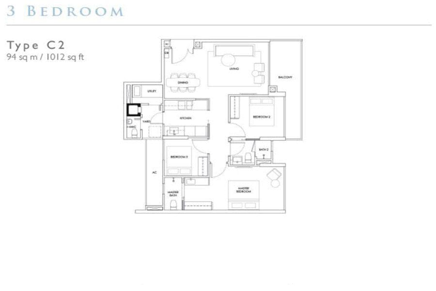 Robin Residences - 3 Bedroom (C2)