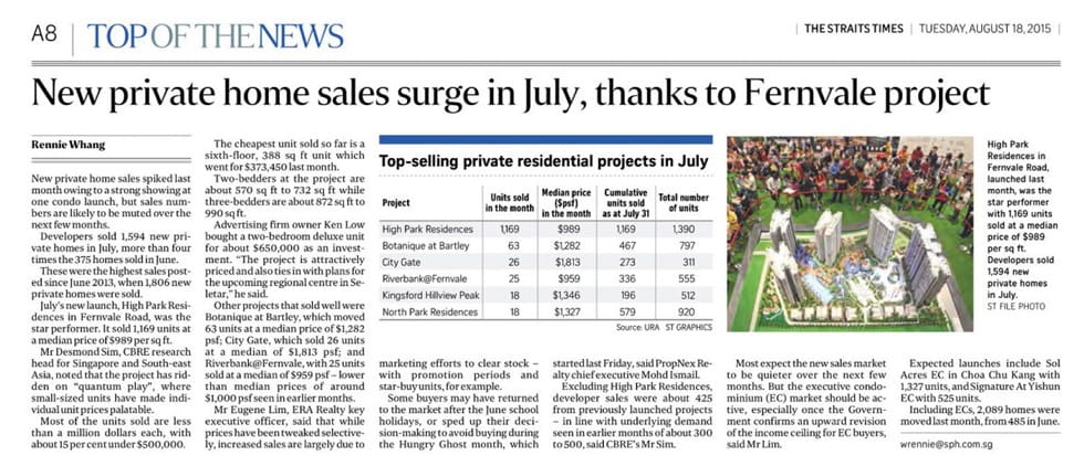 Increased home sales