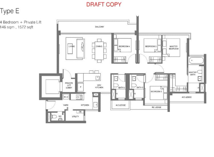 Principal Garden Floorplan- 4 Bedroom + Private Lift