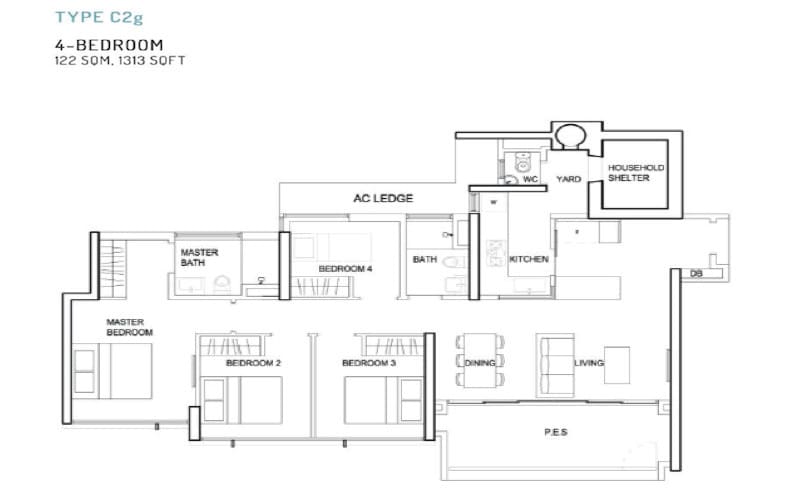 The Terrace -Floorplan - 4 Bedroom