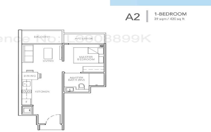 Sturdee Residences Floor plans - 1-Bedroom