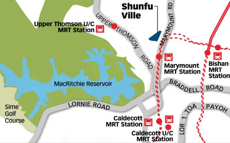 Location of Marymount/Shunfu Condo