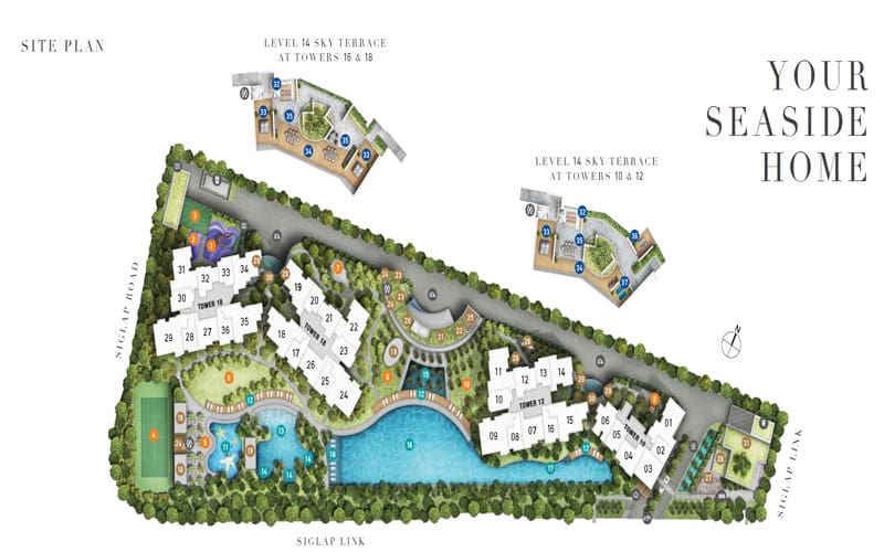 Siteplan of Seaside Residences