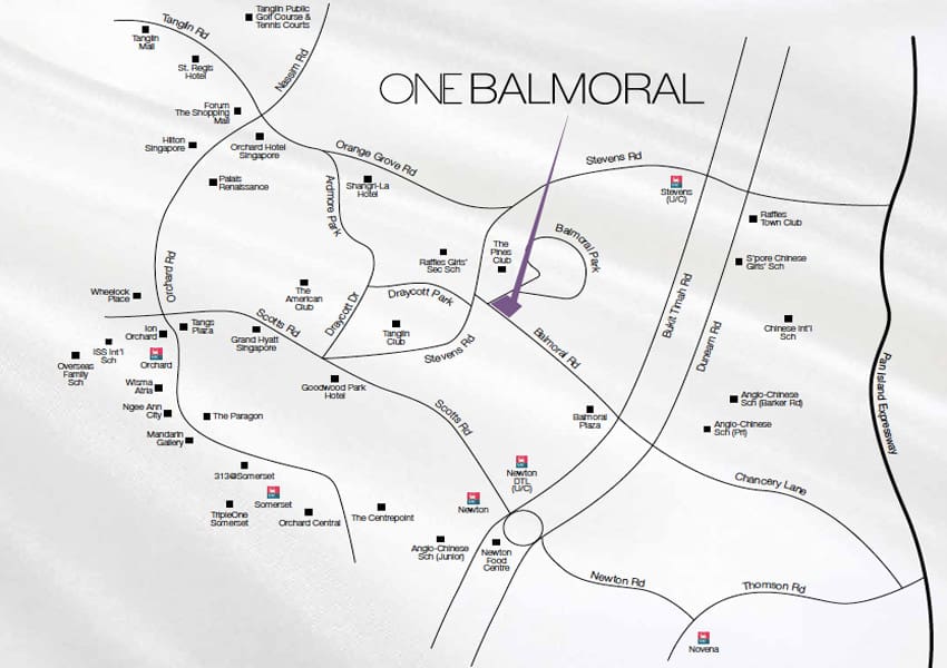 One Balmoral - Location Map