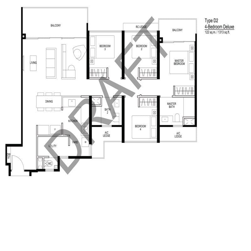 Le Quest - Floorplan - 4 Bedroom