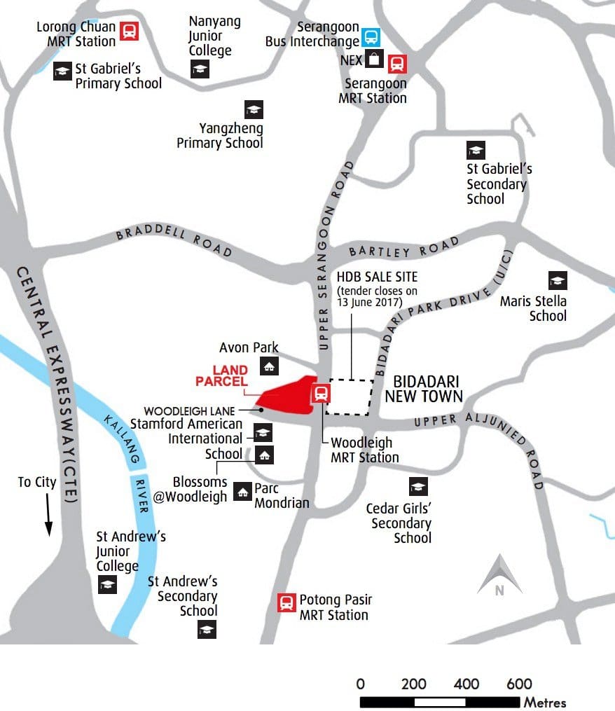 Location of Woodleigh Condo