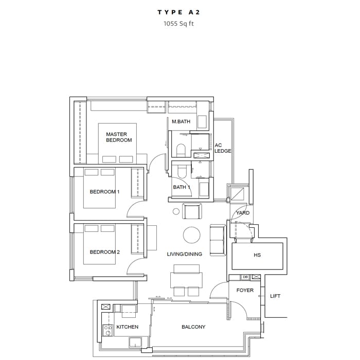 FiveNine - Floorplans -3 Bedroom