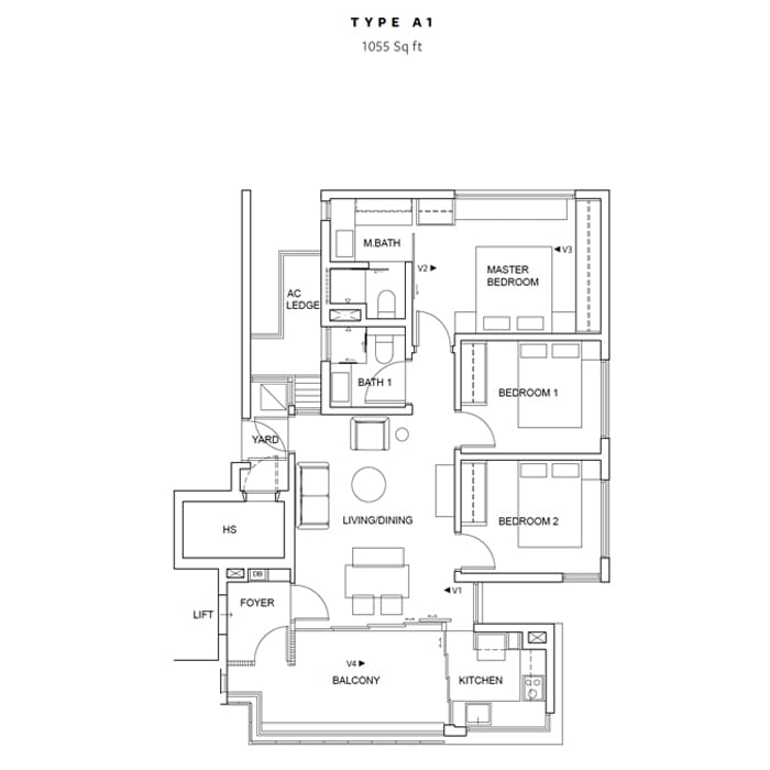 FiveNine - Floorplans - 3Bedroom-