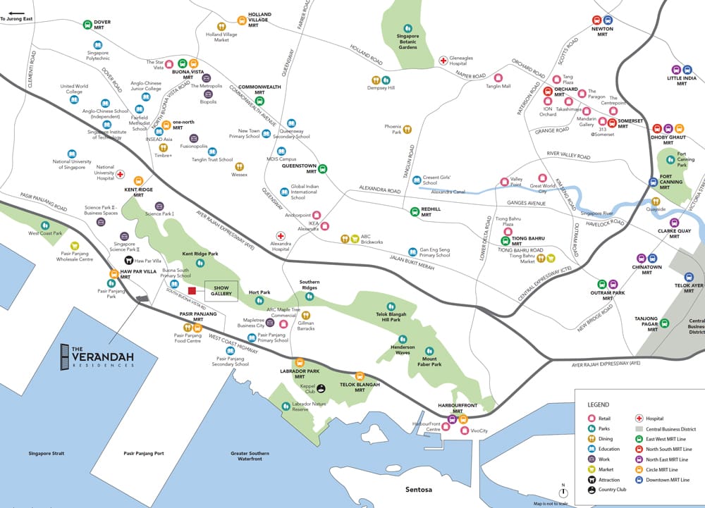 The Verandah Residences - Location Map