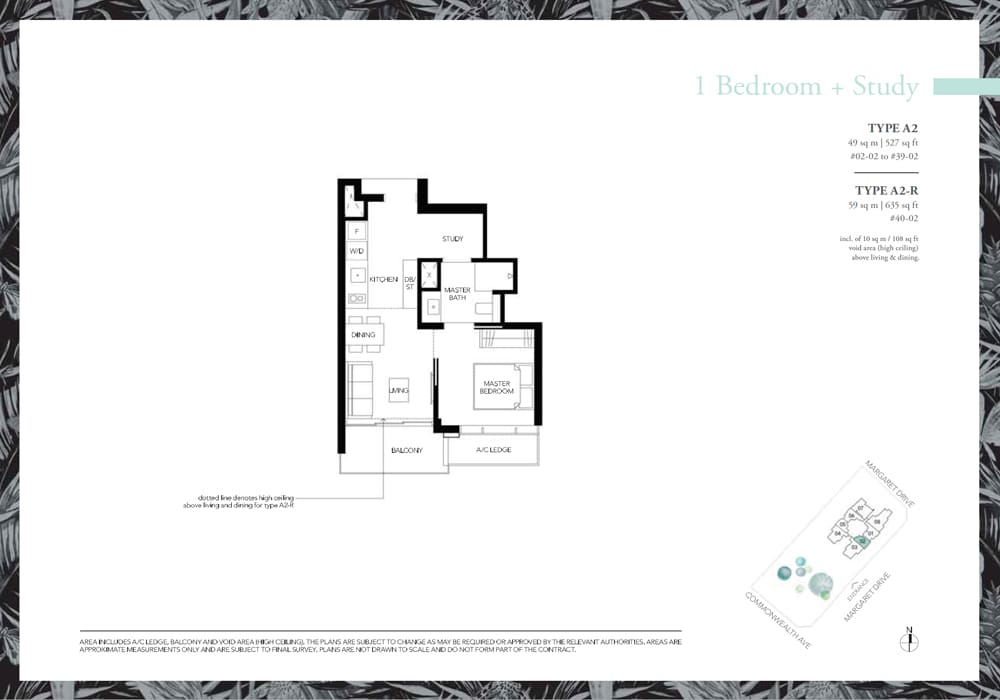 Margaret Ville - Floorplan - 1 Bedroom with Study