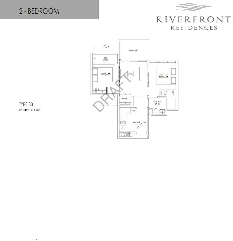 Riverfront Residences - 2 Bedroom