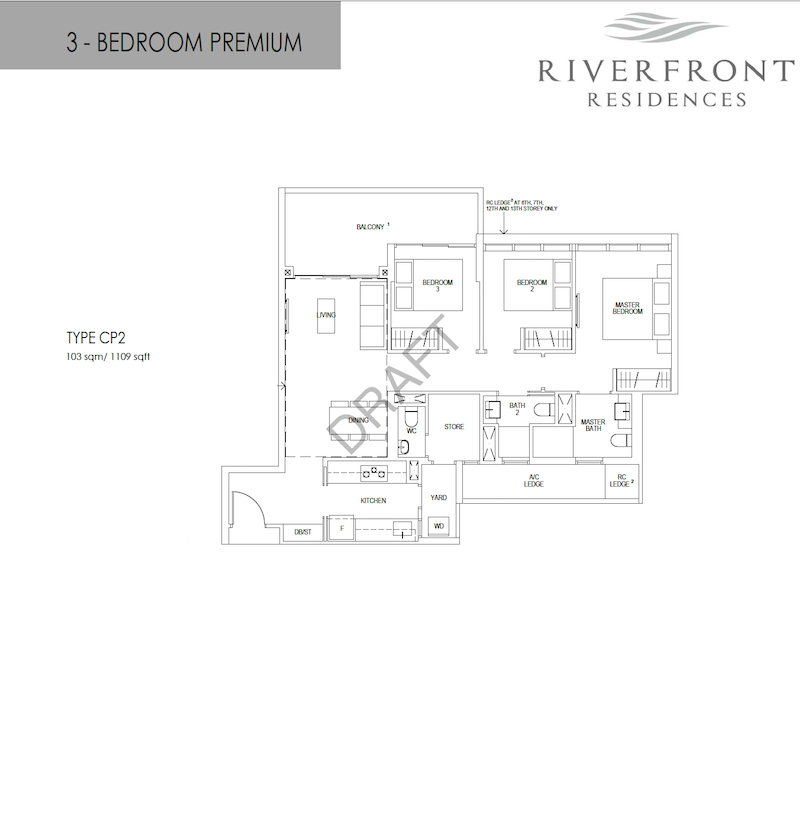 Riverfront Residences - 3 Bedroom Premium