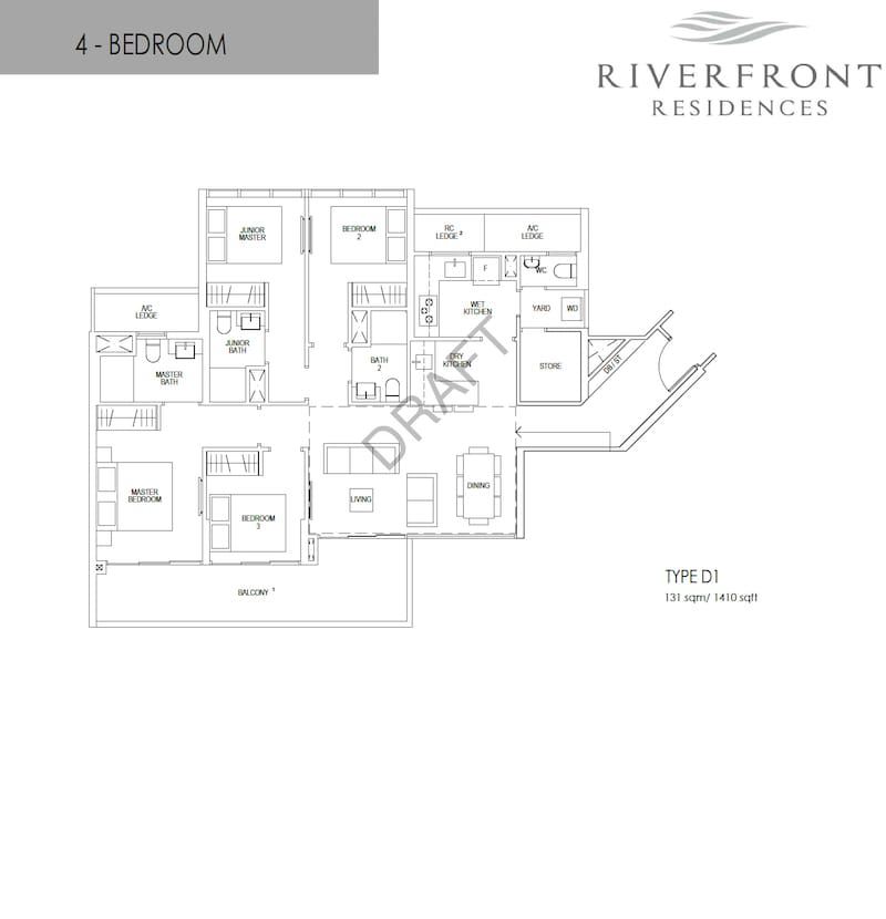 Riverfront Residences - 4 Bedroom
