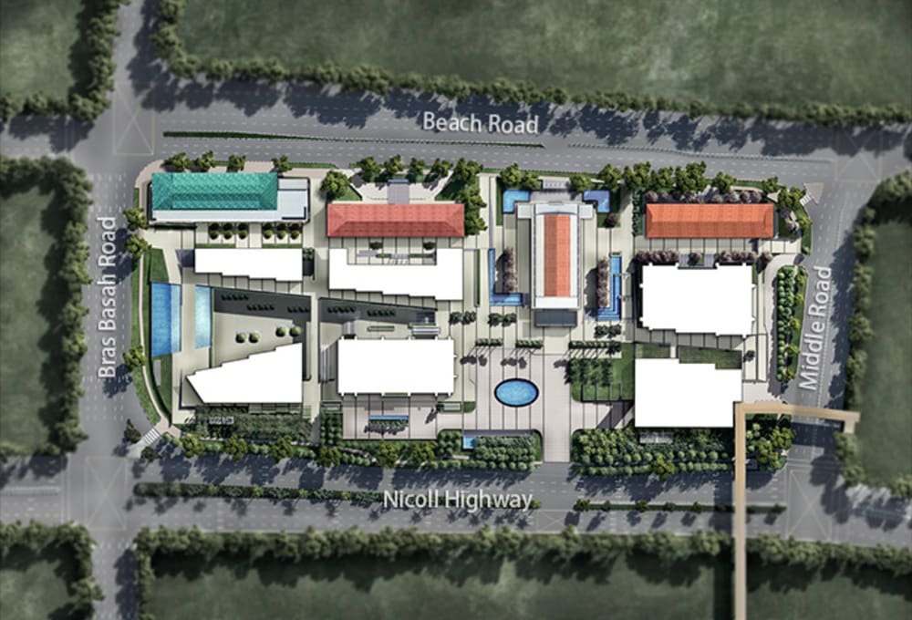 Siteplan of South Beach Residences