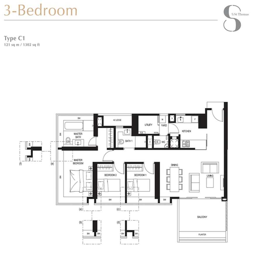 8 St Thomas - Floorplan - 3 Bedroom