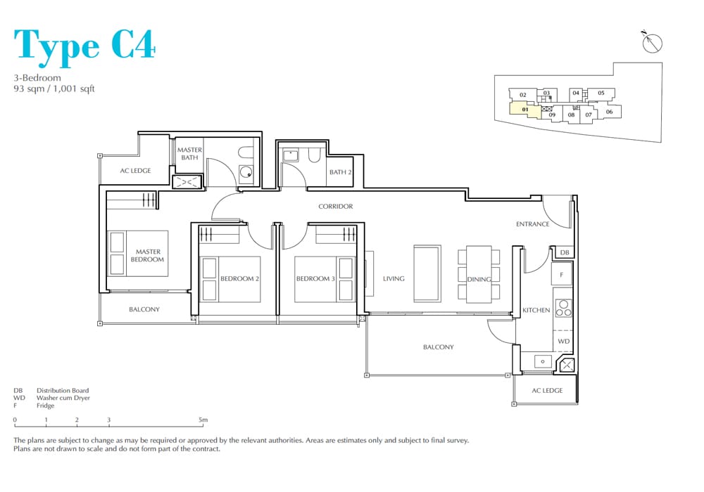 Jui Residences - Floorplan - 3Bedroom