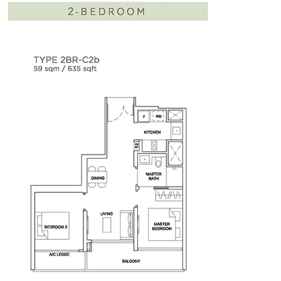 Stirling Residences - Floorplan - 2 Bedroom
