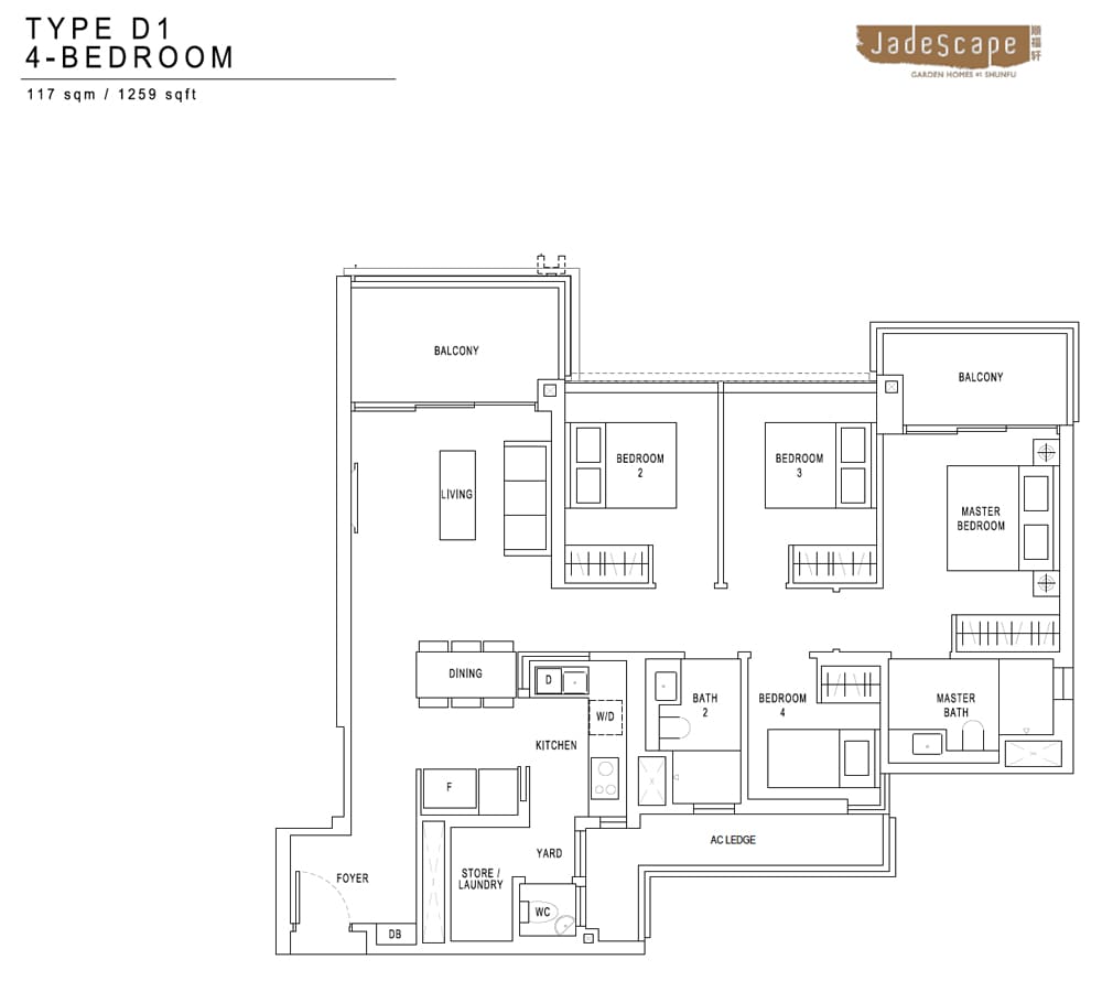 Jadescape - Floorplan - 4 Bedroom