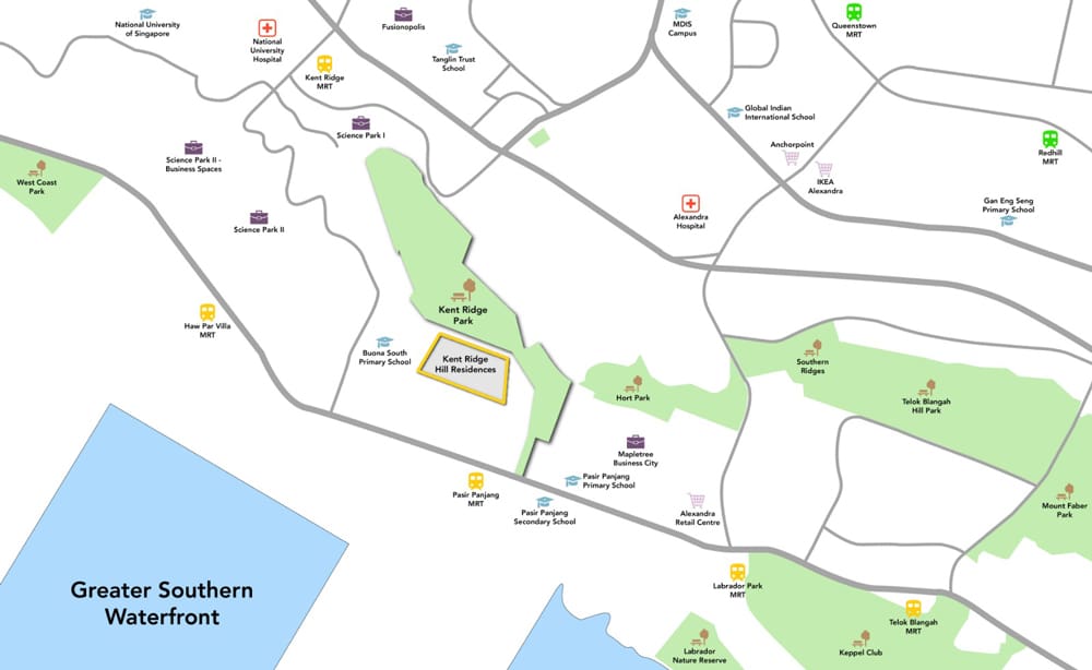 Kent Ridge Hill Residences - Location Map