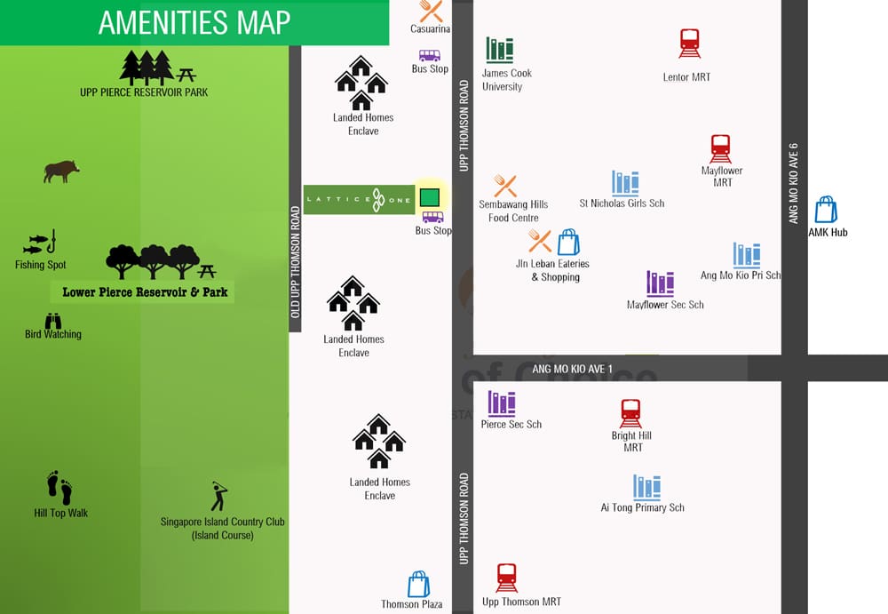 Location of Lattice One and its Amenities Map