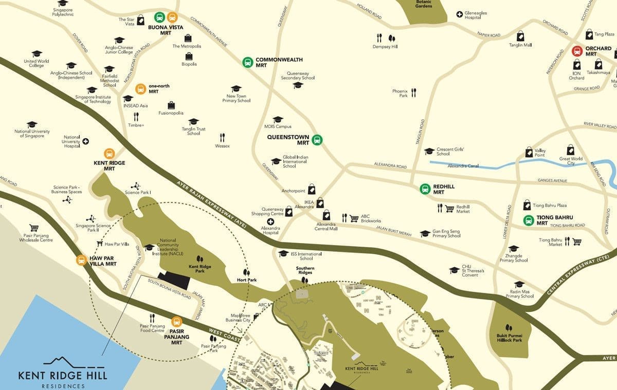 Location Map of Kent Ridge Hill Residences