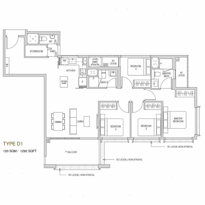 Mayfair Modern - Floorplan - 4 Bedroom
