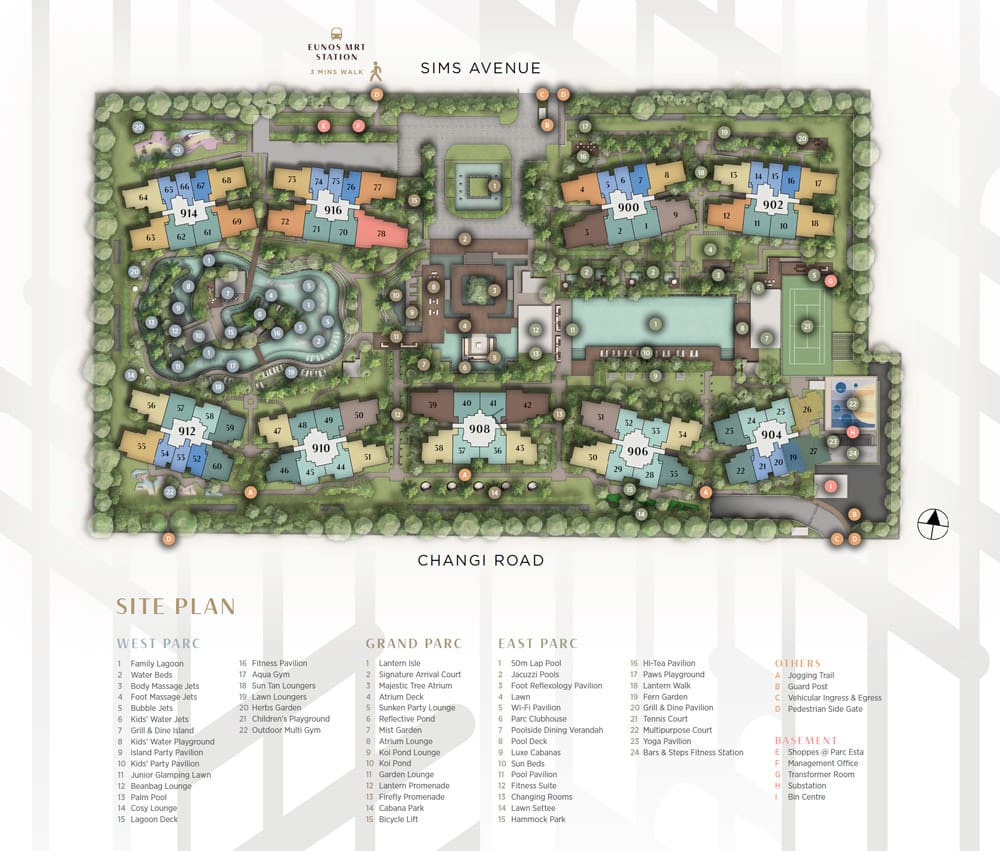 Parc Esta - Site Map