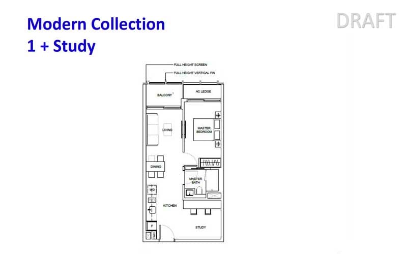 1953 Tessensohn - Floorplans - 1 Bedroom With Study