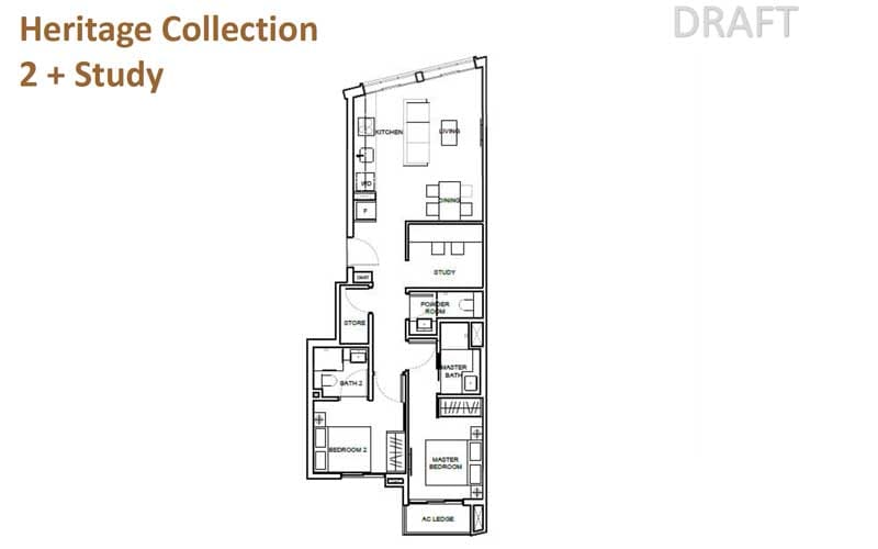 1953 Tessensohn - Floorplans - 2 Bedroom With Study