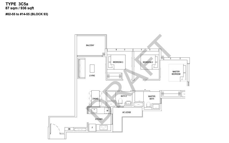 The Florence Residences - Floorplan - 3 bedroom