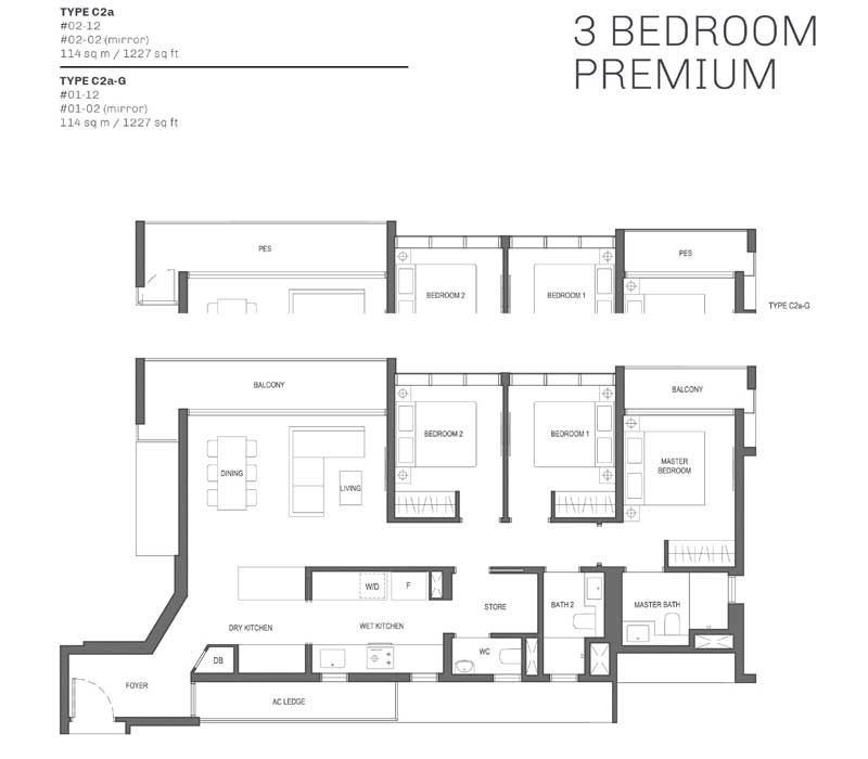 The Essence - Floorplan - 3 Bedroom Premium
