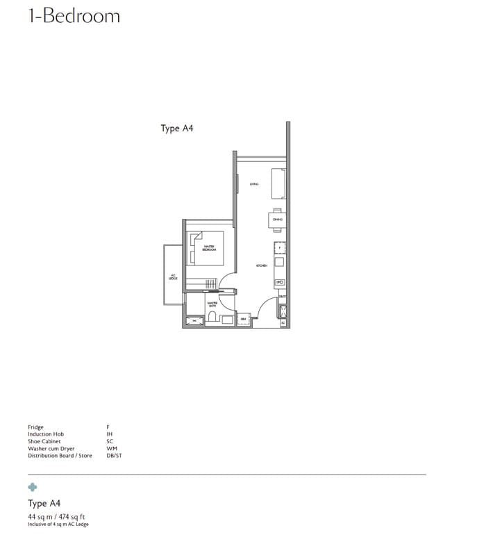 Fourth Avenue Residences -Floor plan -One Bedroom