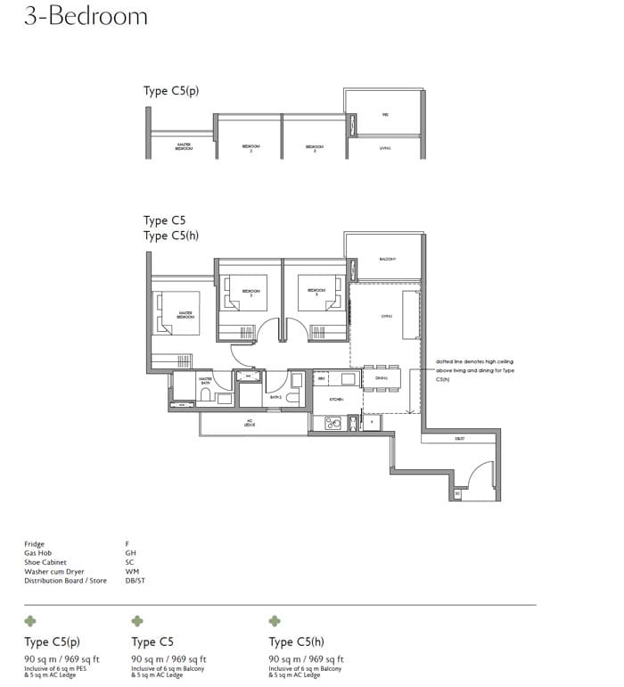 Fourth Avenue Residences - Floorplan - Three Bedroom