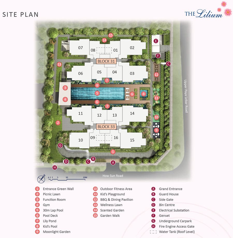 Site Plan of The Lilium