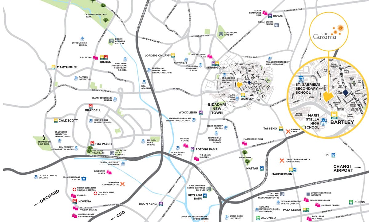 The Gazania - Location Map