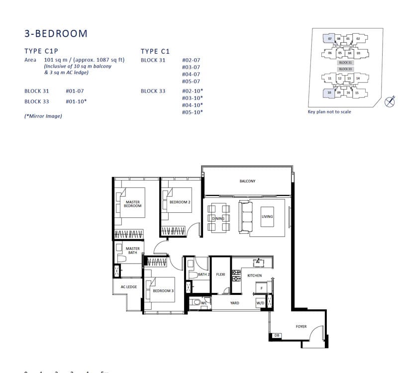 The Lilium - Floor Plan - 3 Bedroom