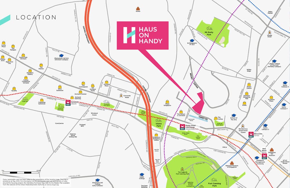 Location Map of Haus on Handy and its nearby amenities