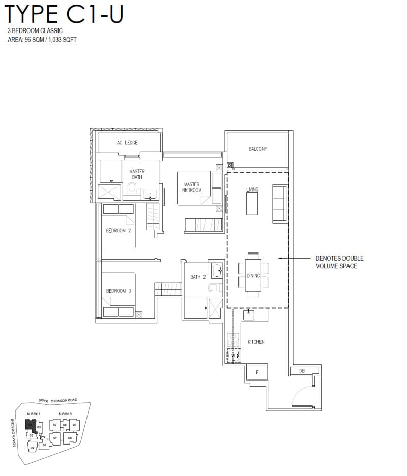 Lattice One - Floor Plan - 3 Bedroom Classic