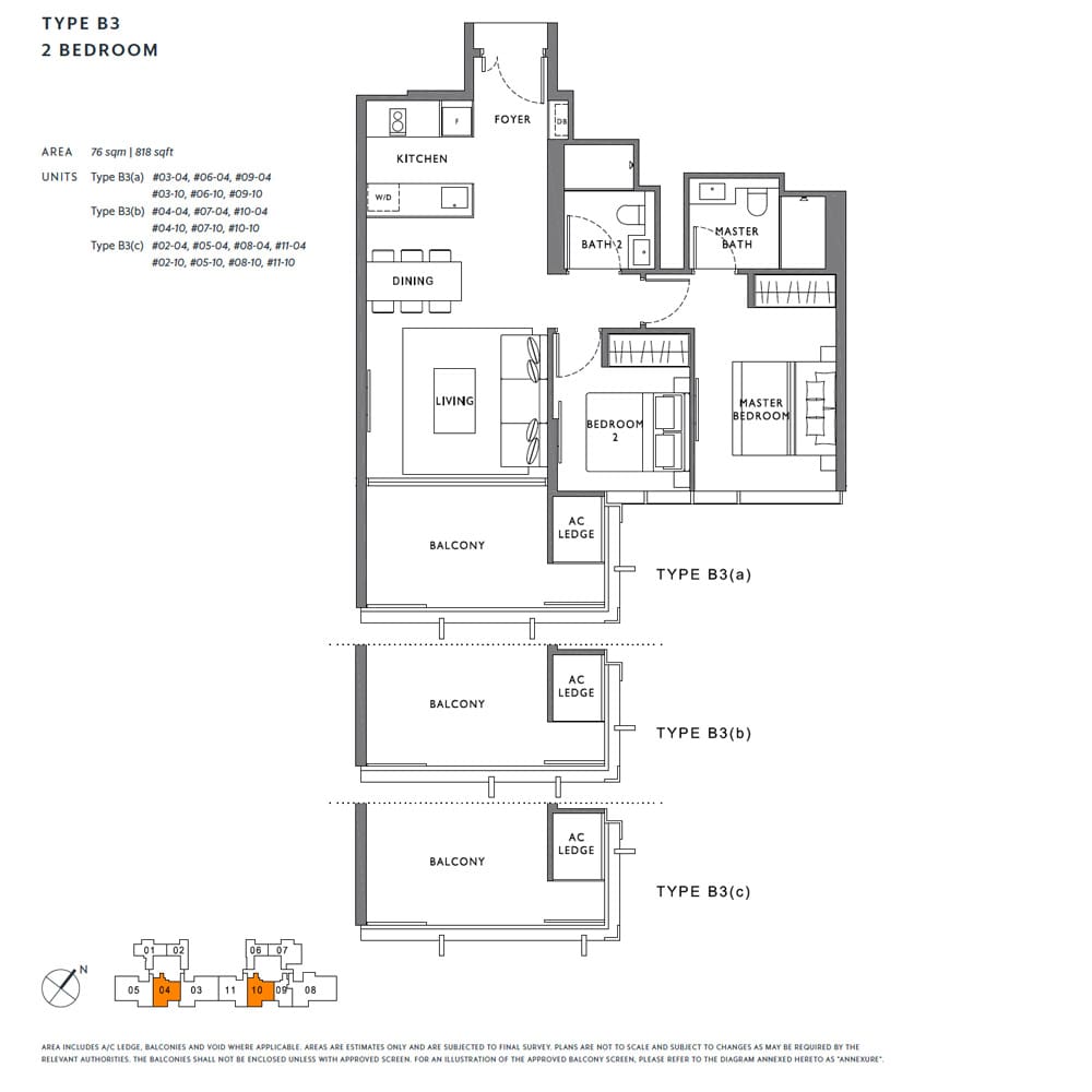 The Hyde - Floorplan - 2 Bedroom