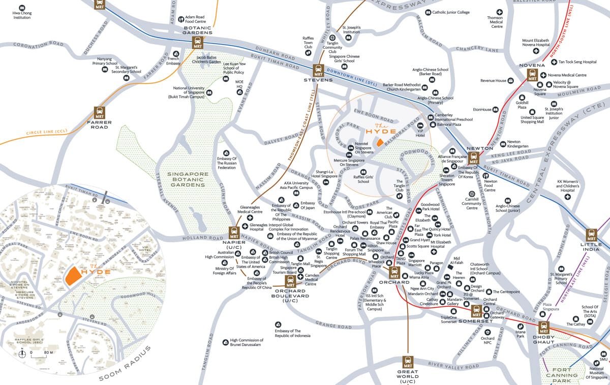 The Hyde - Location Map