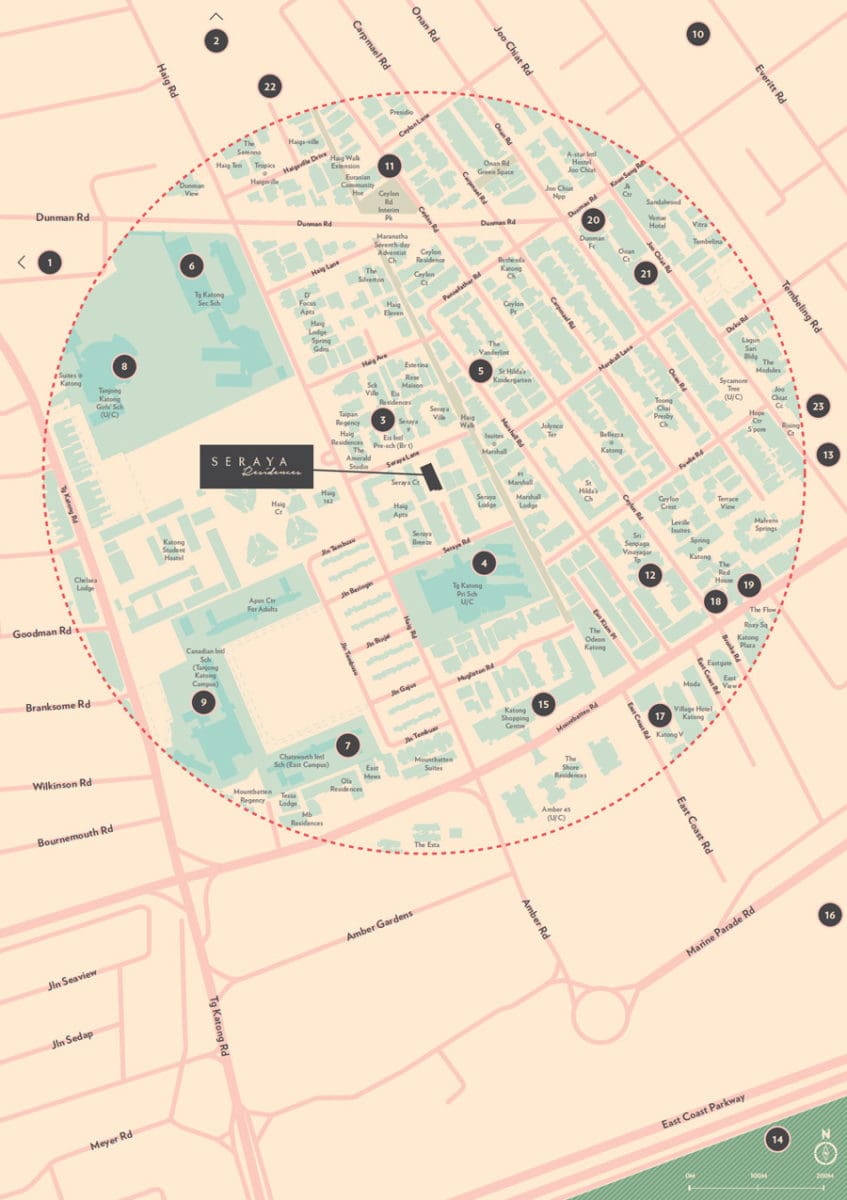 Seraya Residences - Location Map