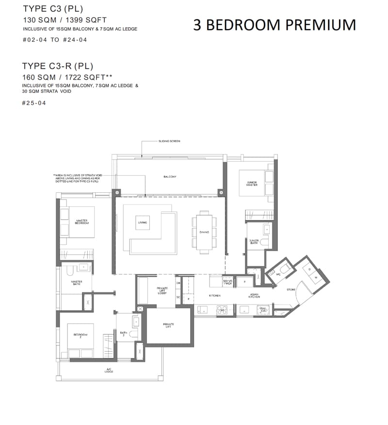 Meyer Mansion - Floor Plans - 3 Bedroom Premium