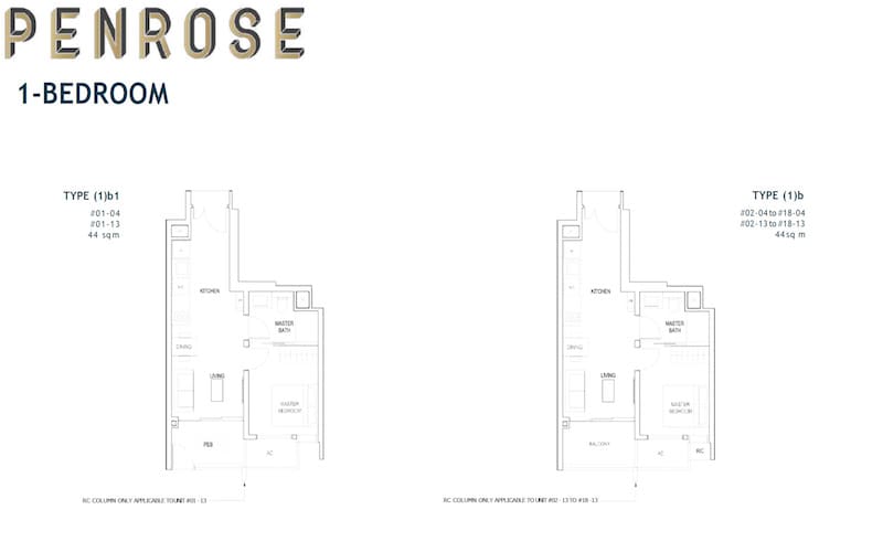 Penrose - Floorplan - 1 Bedroom
