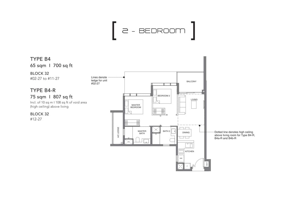 Leedon Green - Floor Plan - 2 Bedroom