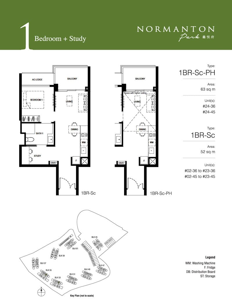 Normanton Park - Floorplan - 1 Bedroom with study
