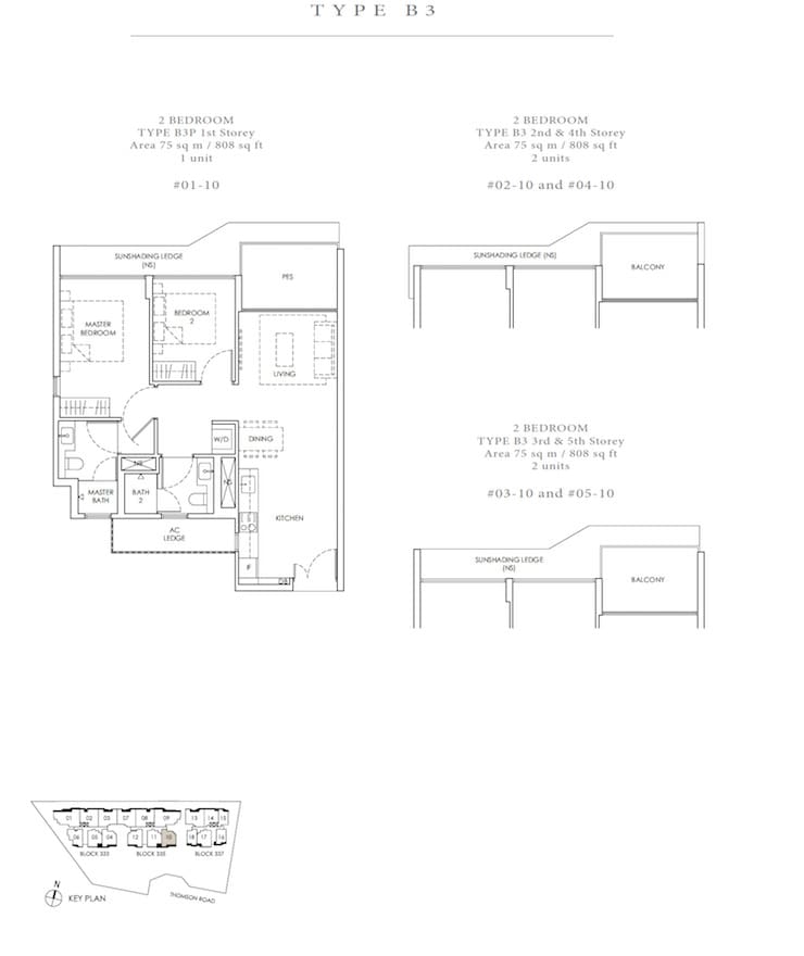 Peak Residence - Floor Plan - 3 Bedroom