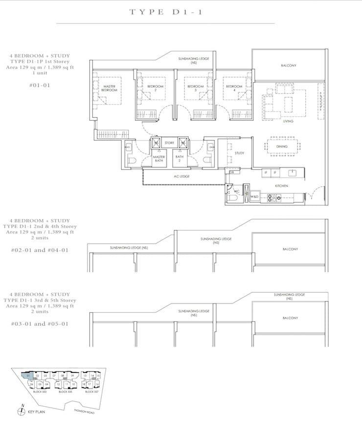 Peak Residence - Floor Plan - 4 Bedroom with Study